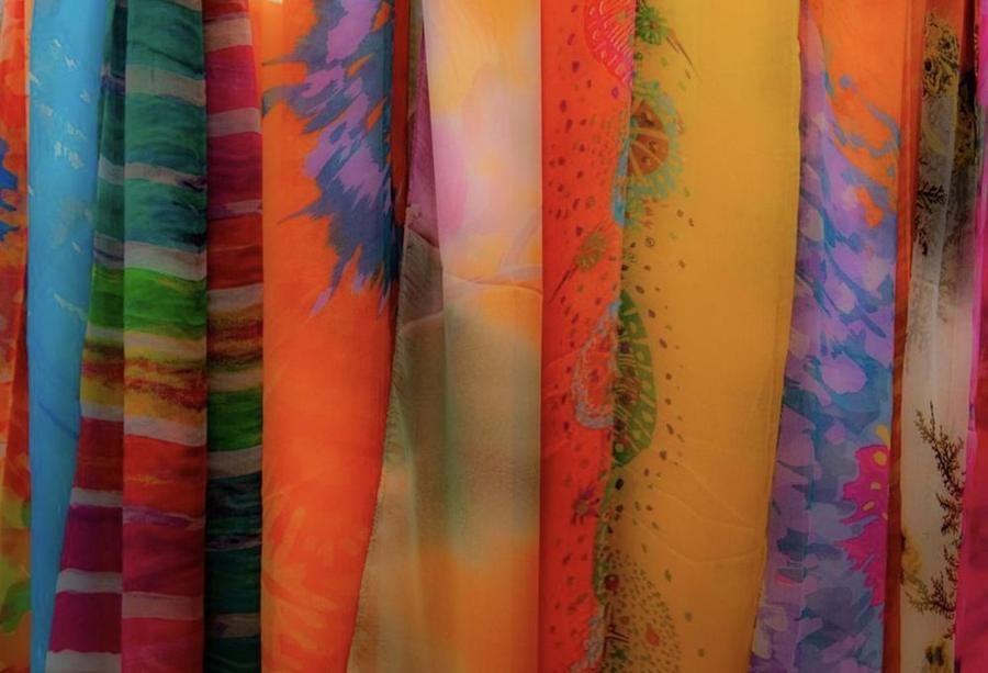 Hanging Silk Scarves, China
