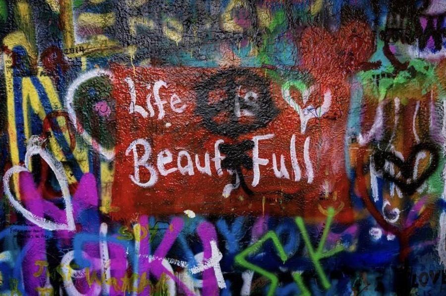 Life Is Beautiful, John Lennon Wall, Prague
