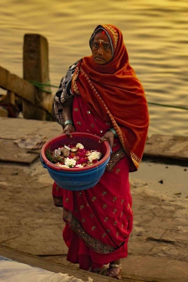Selling Flowers by the Ganges